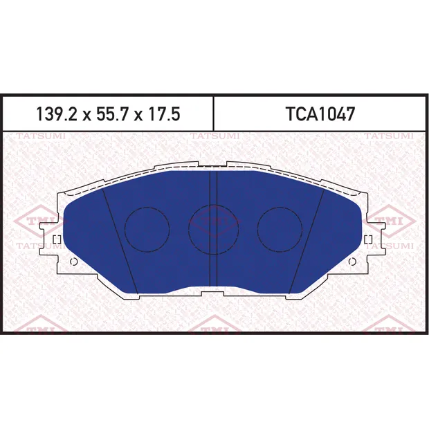 Колодки тормозные дисковые передние TOYOTA RAV4/Corolla/Auris 05-> TATSUMI TCA1047