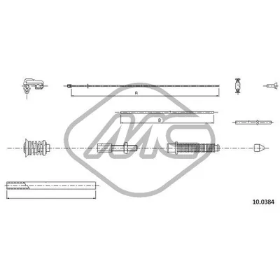 Трос газа R 12 (1170/1330) Metalcaucho 83141