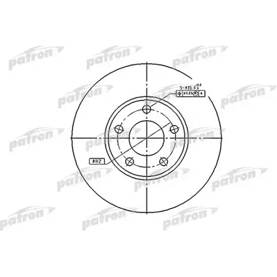 Диск тормозной передний AUDI: 100 90-94, 100 AVANT 91-94, A4 95-00, PATRON PBD2652