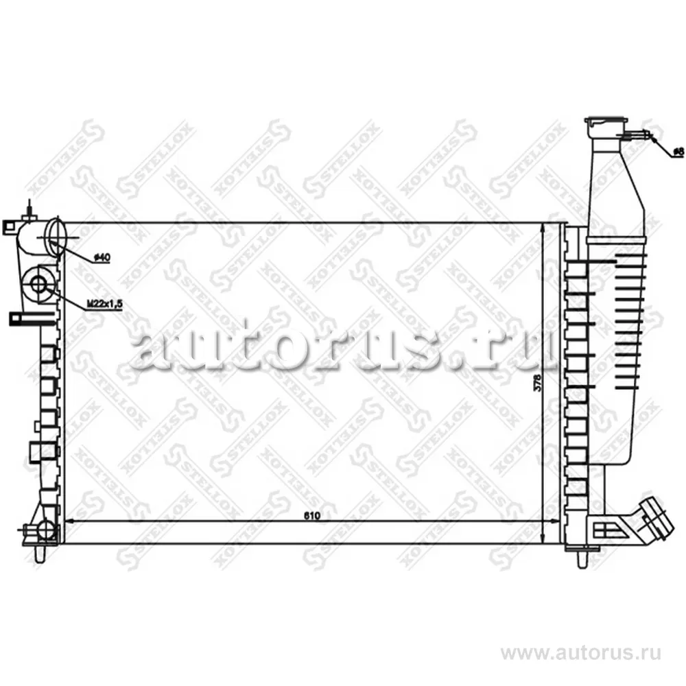 Радиатор Citroen Berlingo,Peugeot Partn STELLOX 1026104_SX