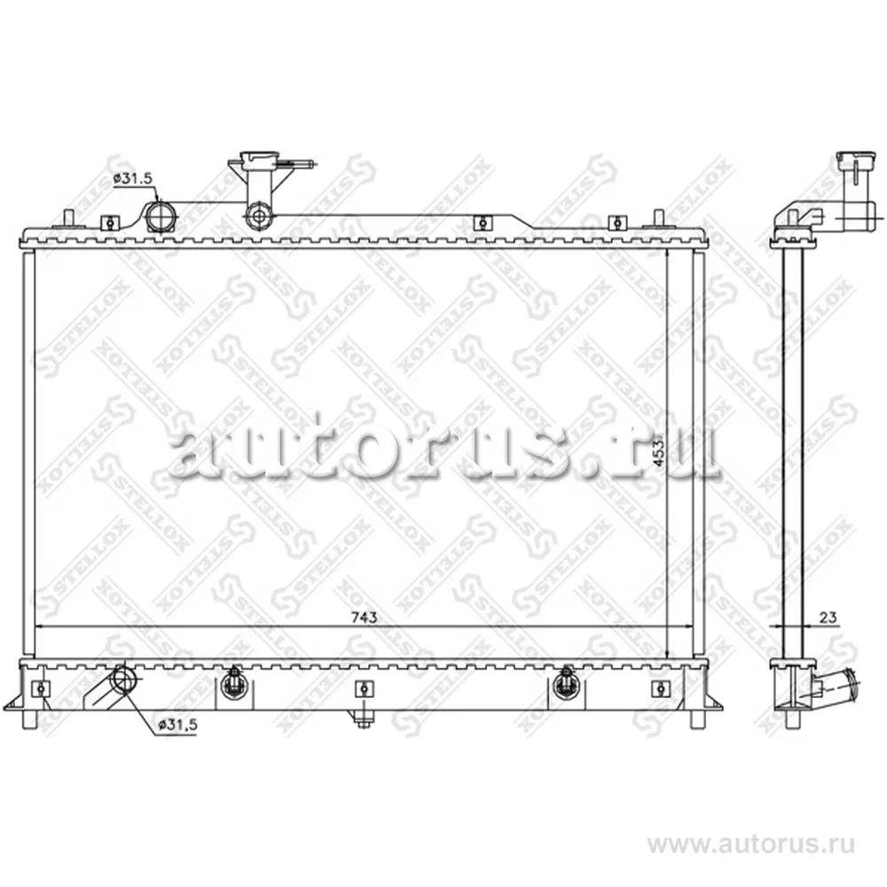 Радиатор системы охлаждения АКПП Mazda CX7 2.3i 16V 06> STELLOX 10-26711-SX