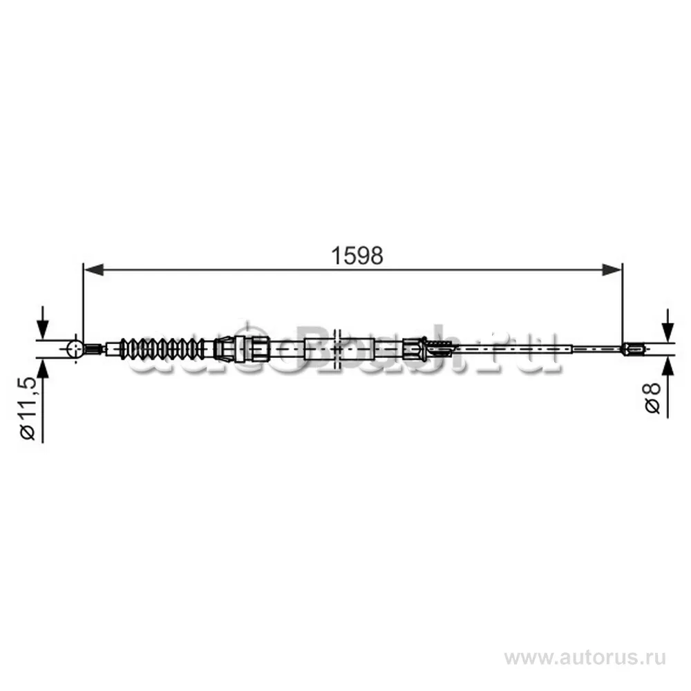 Трос тормозной BOSCH 1987482379