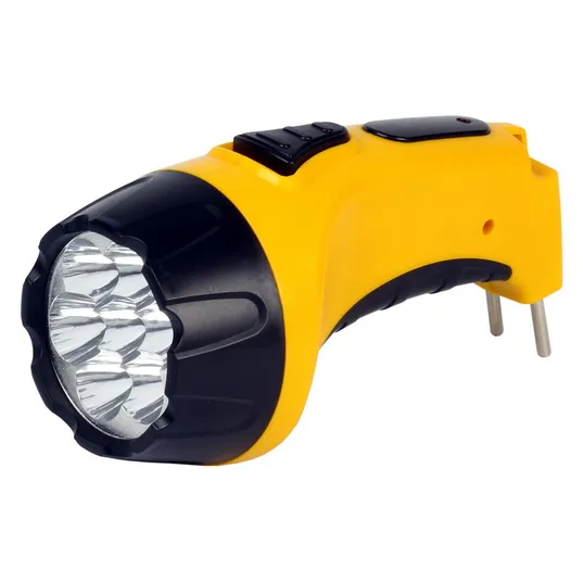 Аккумуляторный светодиодный фонарь 7 LED с прямой зарядкой Smartbuy, желтый SMARTBUY SBF-86-Y