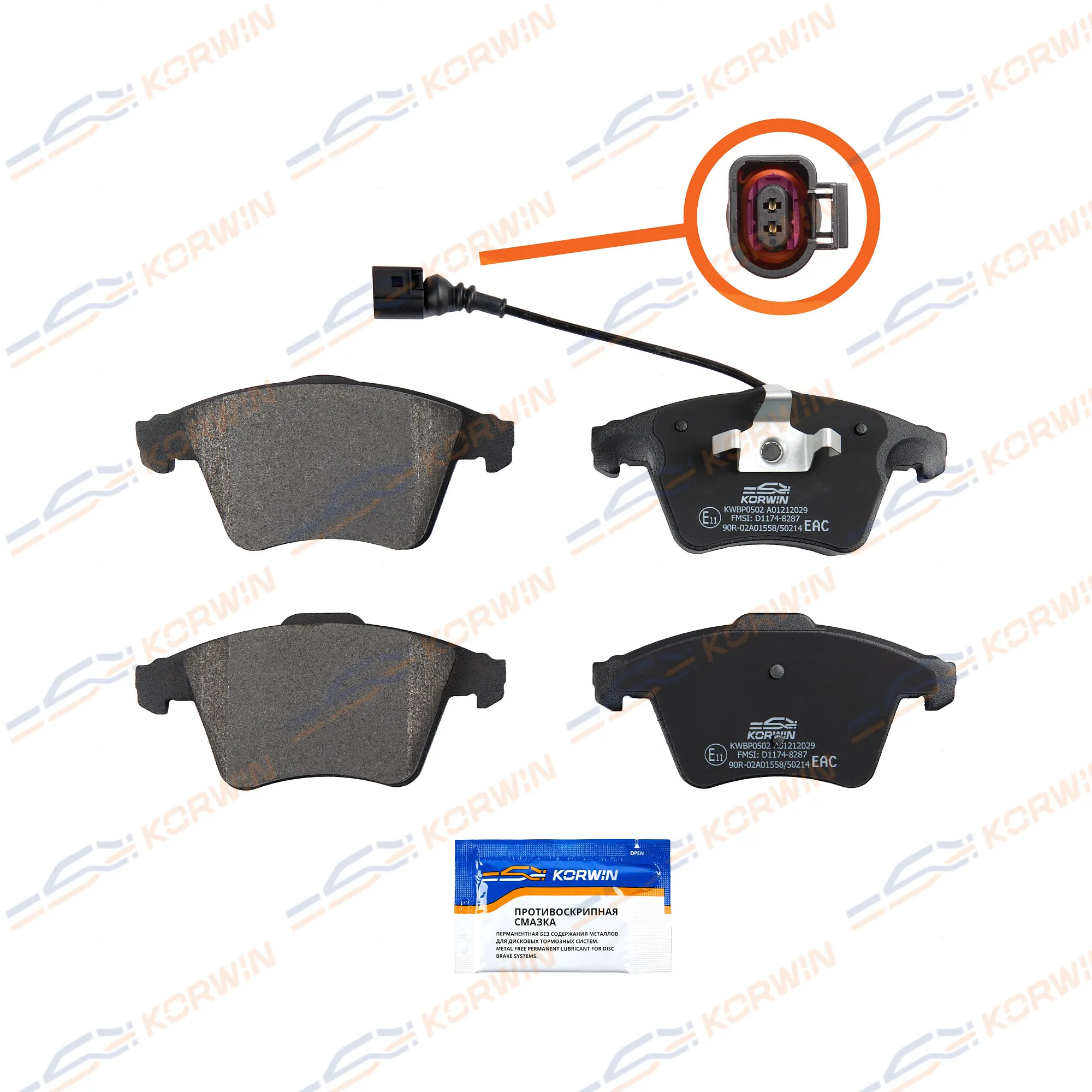 Колодки тормозные перед. VW Transporter/Multivan V-VI 03- KORWIN KWBP0502