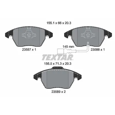 Колодки передние Epad AD VW SEAT SKODA PA 03->06 TEXTAR 2358781