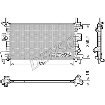 Радиатор FORD FOCUS III 1.6 / 1.8 / 2.0 11- DENSO DRM10114