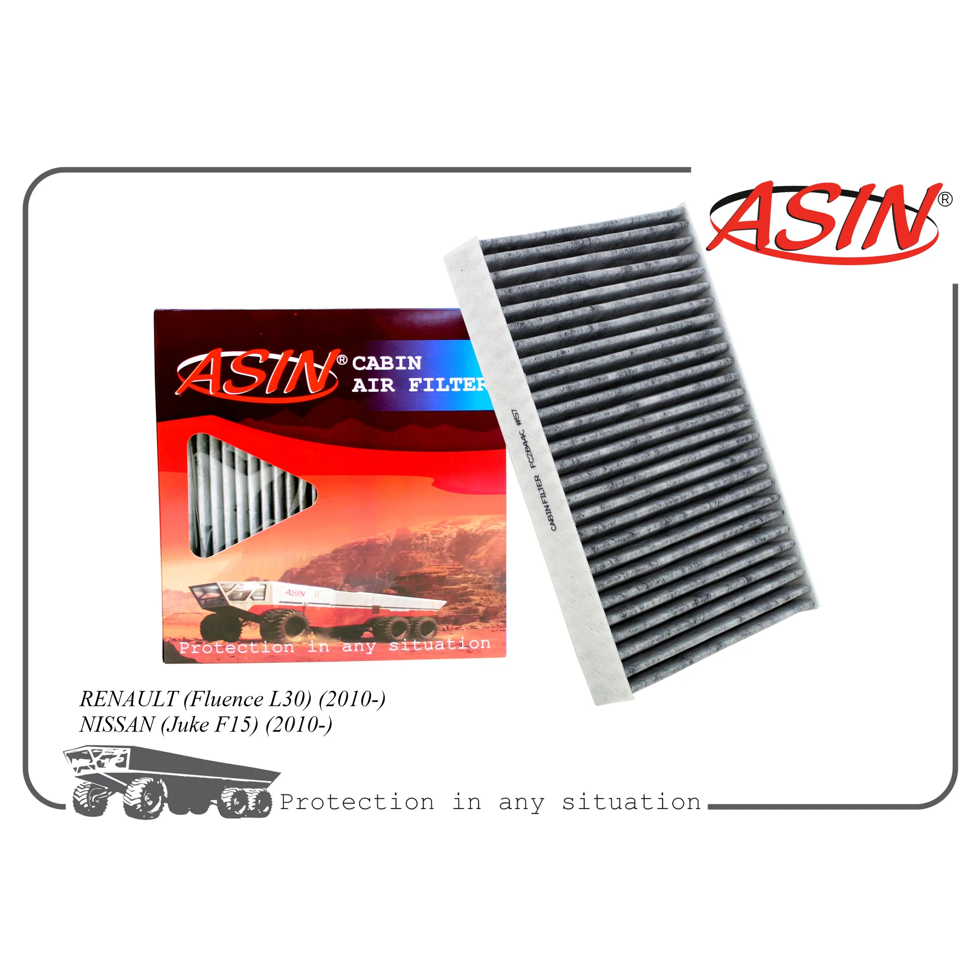 Фильтр салонный 272774936R/ASIN.FC2844C (угольный) ASIN ASIN ASINFC2844C