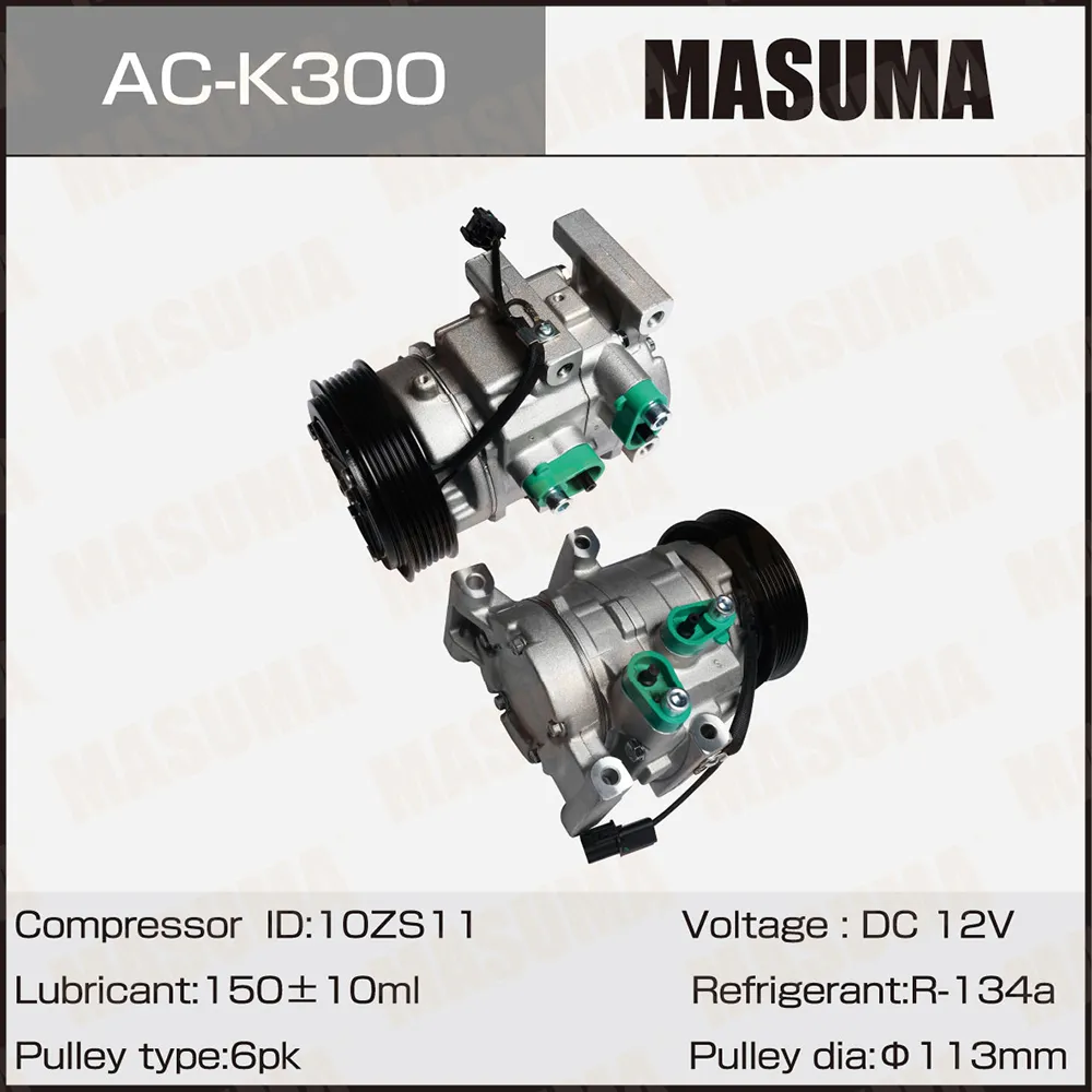 Компрессор кондиционера KIA RIO -20 MASUMA ACK300