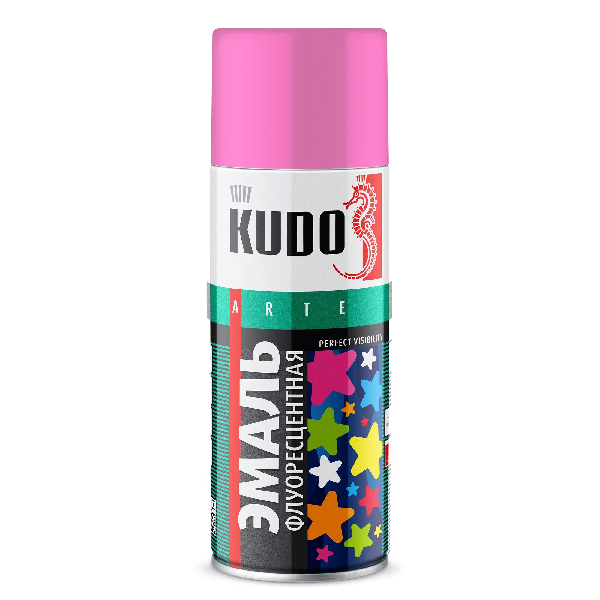 Эмаль флуоресцентная розовая 520 мл KUDO KU1207