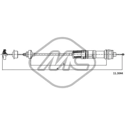 Трос сцепления 306 1,4-1,6 AUTOMATIC Metalcaucho 82719