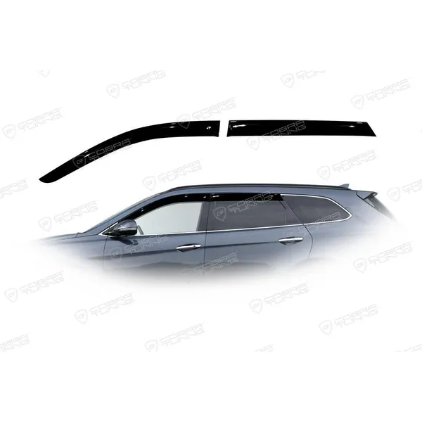 Дефлектора на окна Hyundai Grand Santa Fe 2013EuroStandard деф.окон Cobra Tuning HE24313
