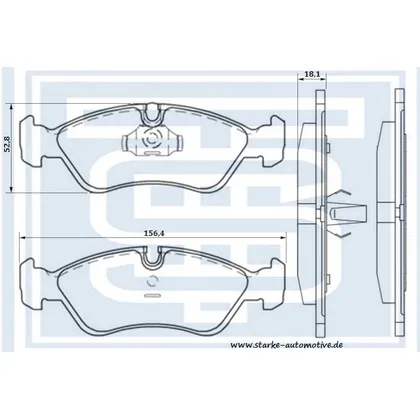 Колодки тормозные перед. OPEL ASTRA F / OMEGA A / VECTRA A-B / DAEWOO ESPERO STARKE 175-561