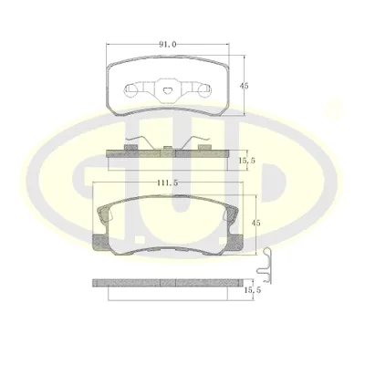 КОЛОДКИ ЗАД CIT C4 AIRCROSS 12-/CHR SEBRING 07-/JEEP COMPASP 06-/MIT ASX/OUTLANDER 06- ECO-LINE G.U.D GBP880122