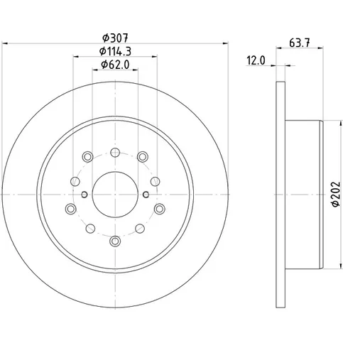 Диск тормозной задний NISSHINBO ND1038K