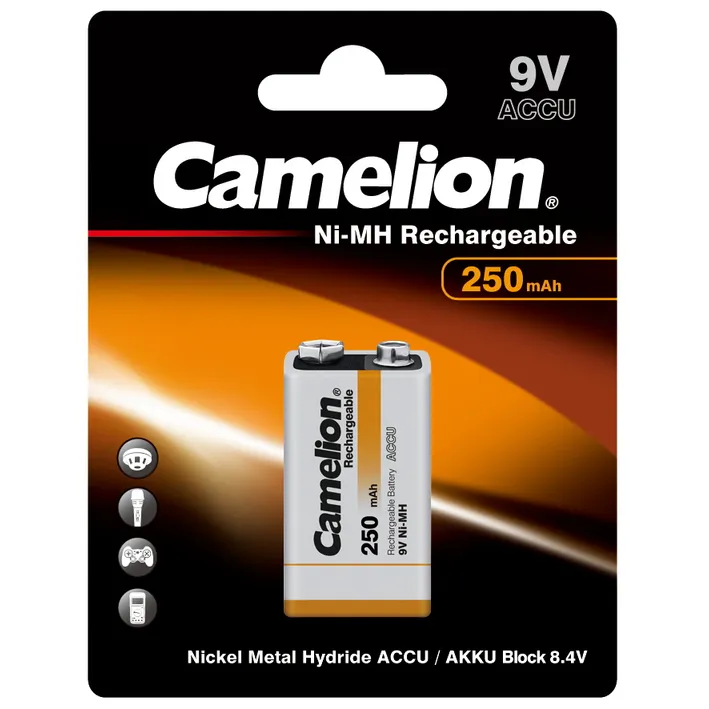 Батарейка Ni-Mh Camelion Rechargeable Крона 9V (1 шт) NH-9V250BP1