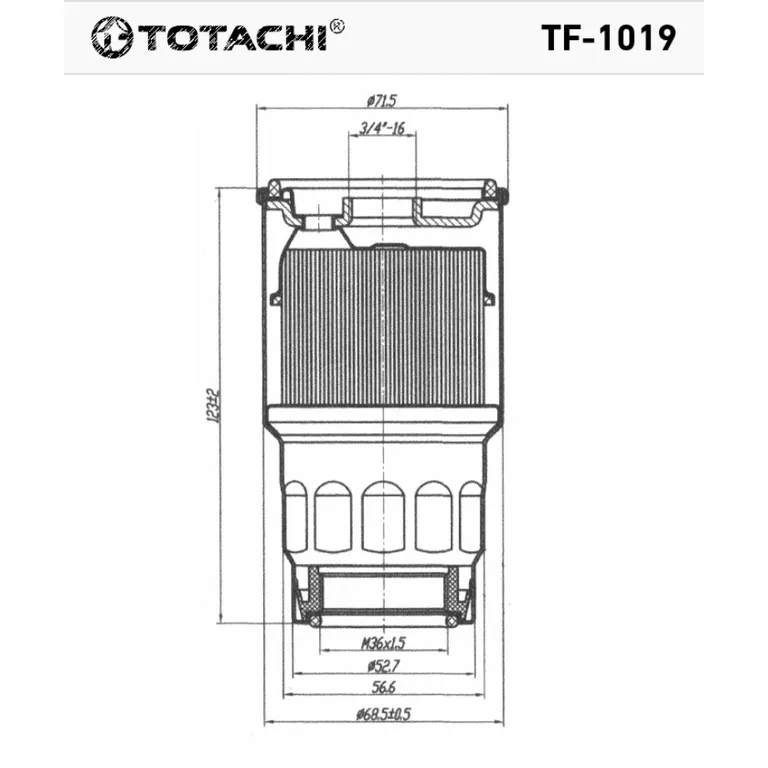 Фильтр топливный TOTACHI TF-1019 FC-184 23390-64450 MANN WK 720/2x TOTACHI TF-1019