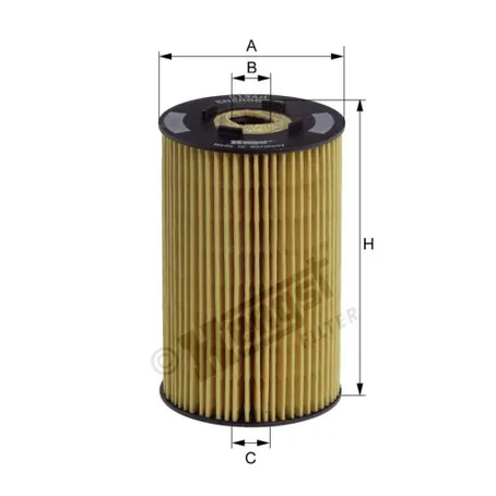 Фильтр масляный DAF F 1100 -, F 1200 -, F 1400 -, F 1500 78 -, F 1600 -, F 2100 -, F 500 -, F 700 -, HENGST E134HD06
