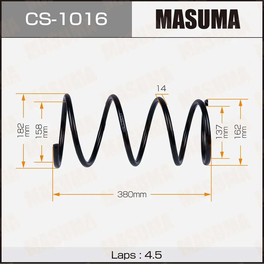 Пружина передняя TOYOTA RAV4 MASUMA CS-1016