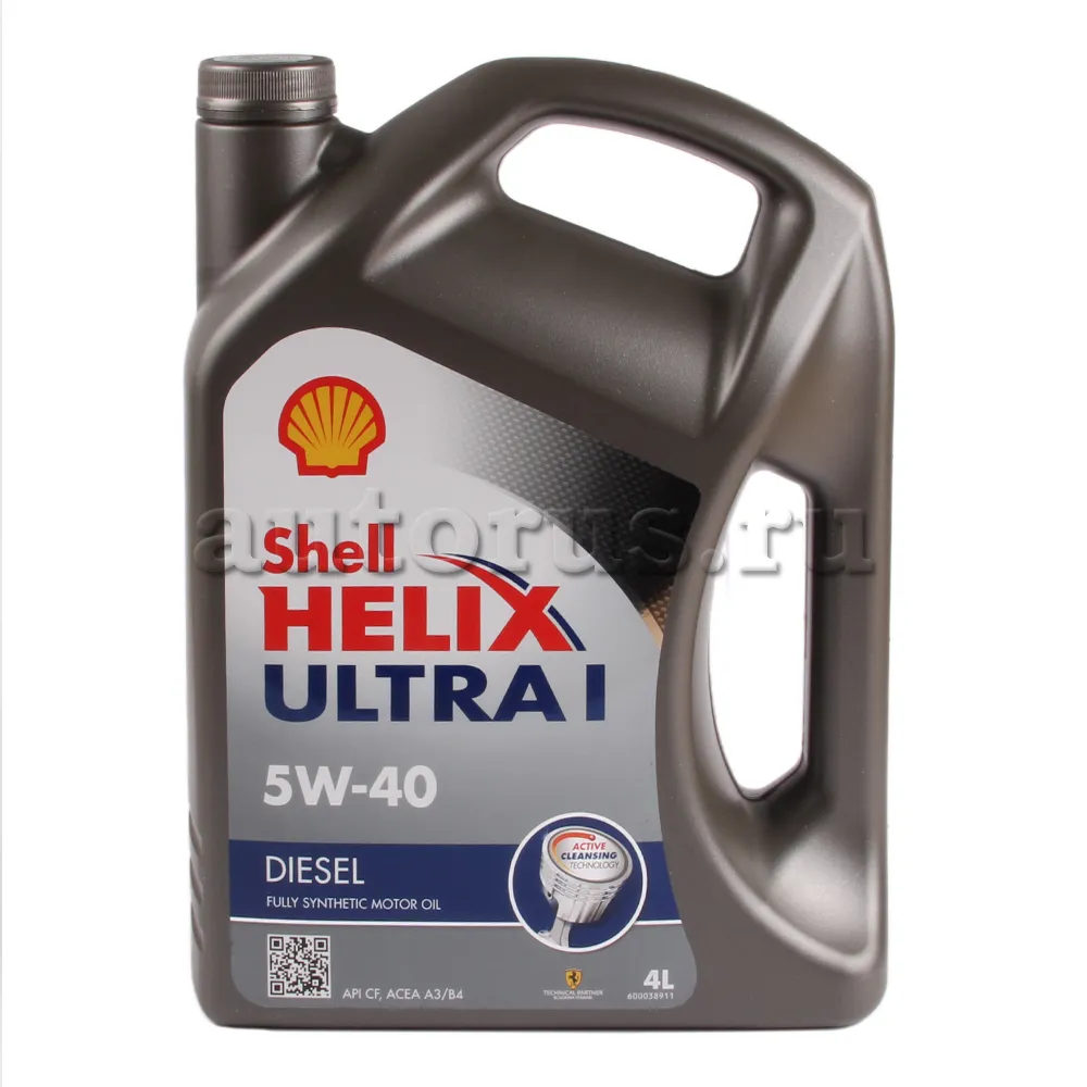 Масло моторное SHELL Helix Diesel Ultra L 5W-40 синтетическое 4 л 550047509