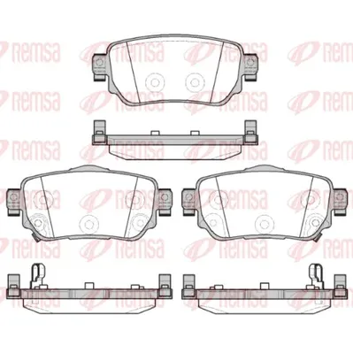 Колодки дисковые задние Nissan Qashqai 1.2 1.6iDCi 14 REMSA 1582.02