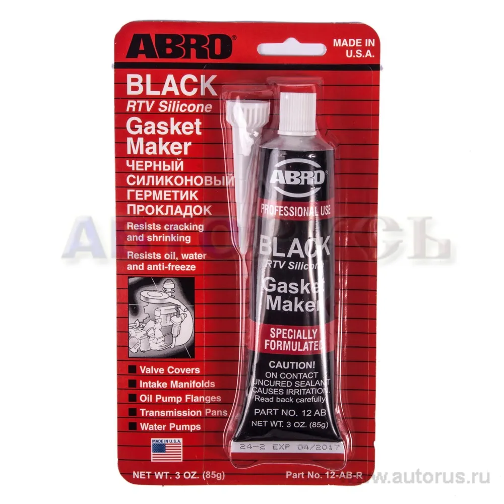Герметик силиконовый черный 85 гр. ABRO 12ABR ABRO 12ABR