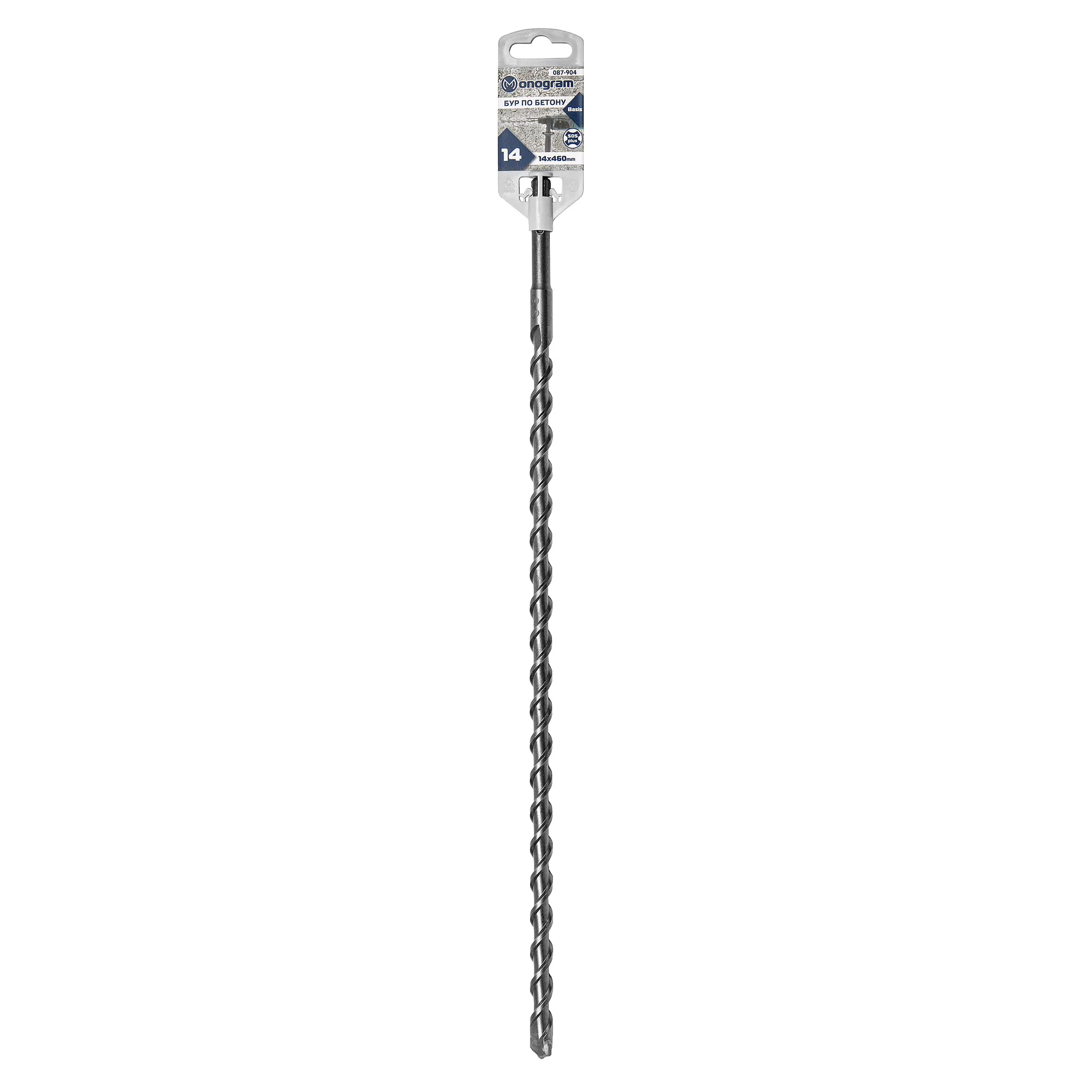 Бур по бетону MONOGRAM SDS-plus 14x400/460 мм Basis Monogram 087-904