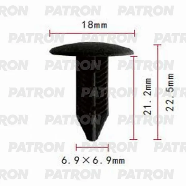 Клипса пластмассовая HONDA применяемость: обшивка багажника PATRON P370988