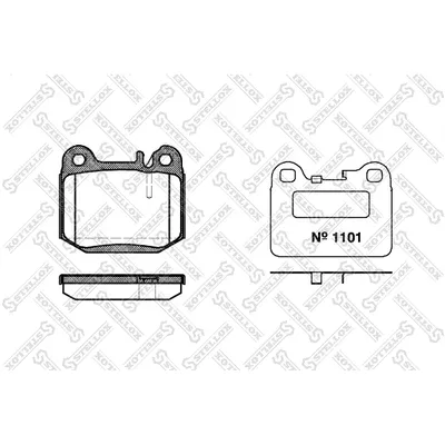 Колодки дисковые з. MB W163/55AMG 3.5-5.5/4.0CDi 98> STELLOX 025040_SX