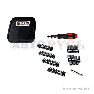 Отвертка с 56 насадками в кофре BLACK&DECKER А7104
