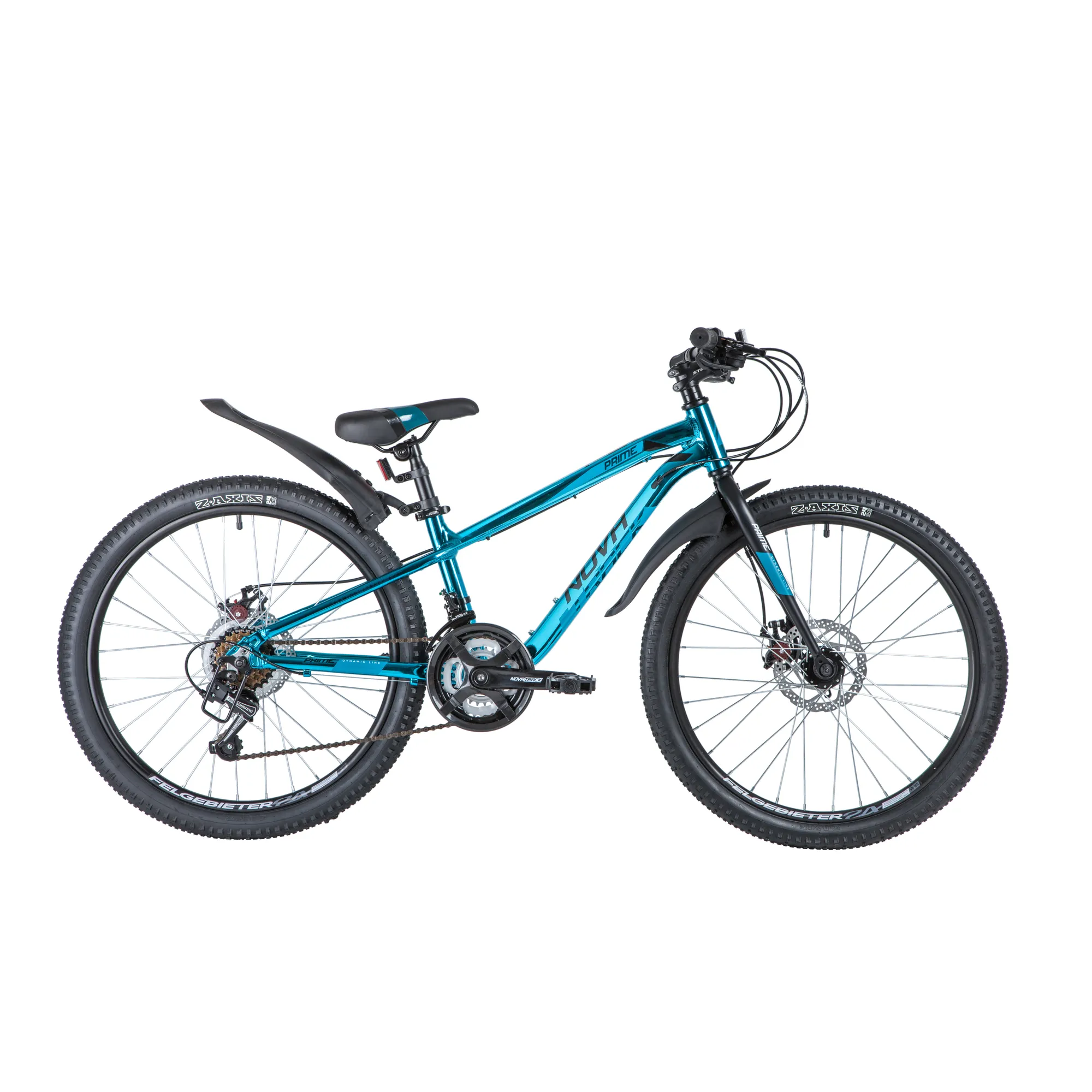 Велосипед 24 хардтейл Novatrack Prime 18.D (2020) количество скоростей 18 рама алюминий 11 синий металлик