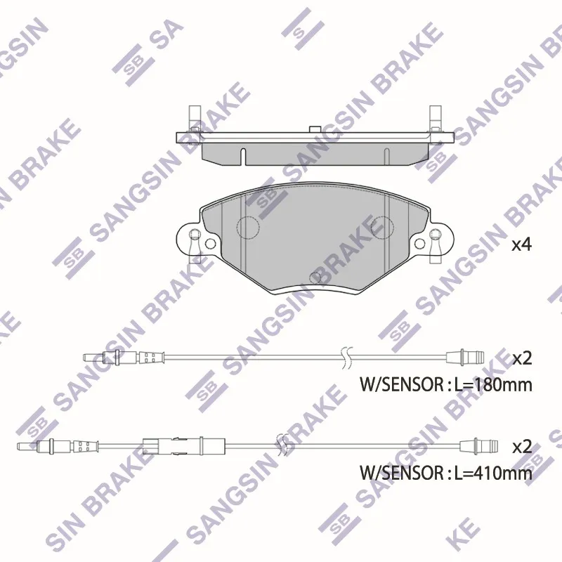 Колодки тормозные SANGSIN BRAKE SP4230