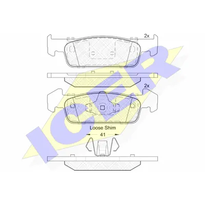 Колодки передние RENAULT Logan 2013-> ICER 182115-202