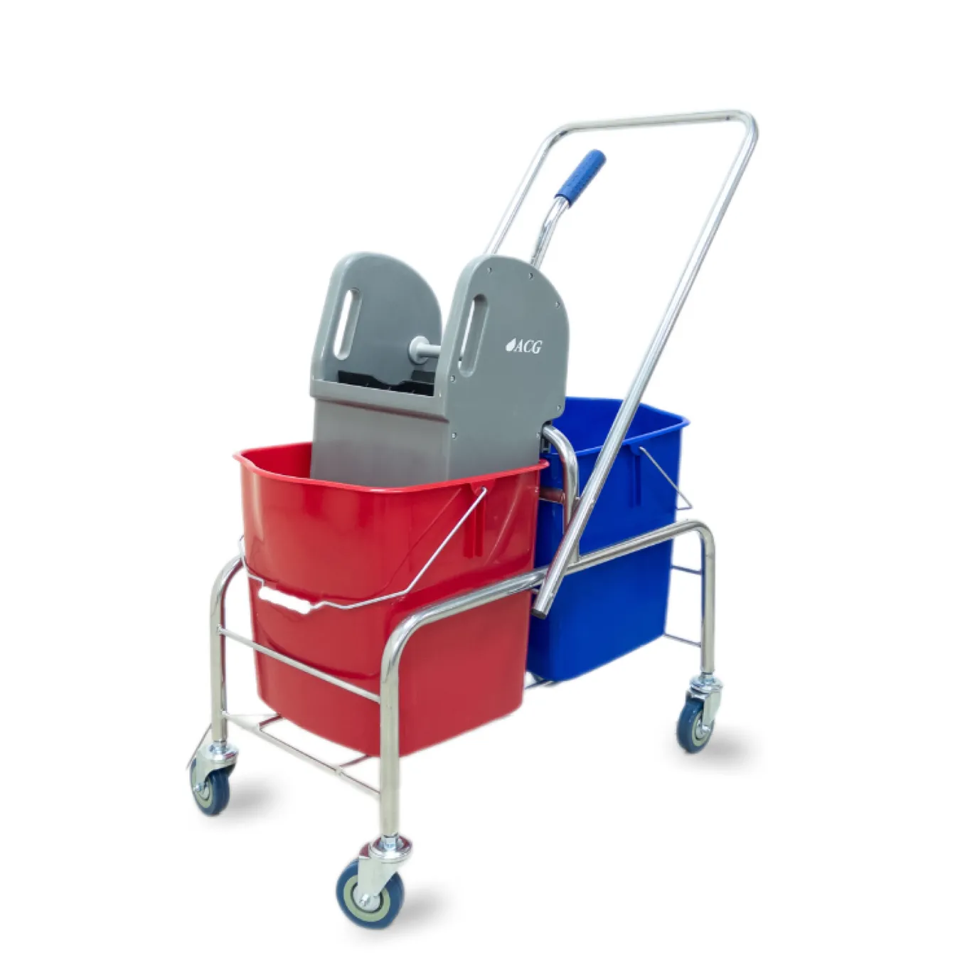 Тележка уборочная 2 х 25л с отжимом, база хром ACG 1028389
