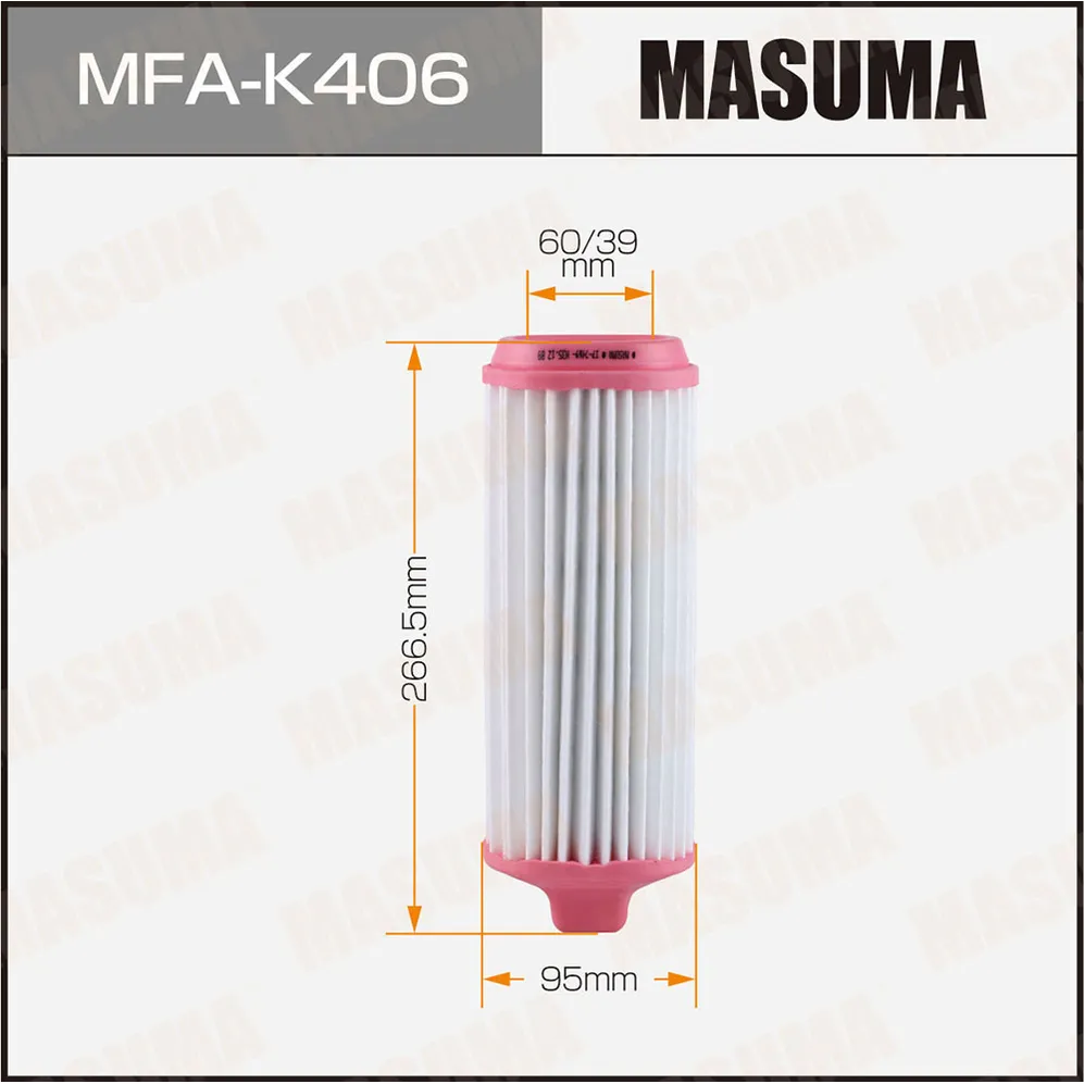 Воздушный фильтр A9623 MASUMA LHD KIA PICANTO 20- (1/25) MASUMA MFAK406