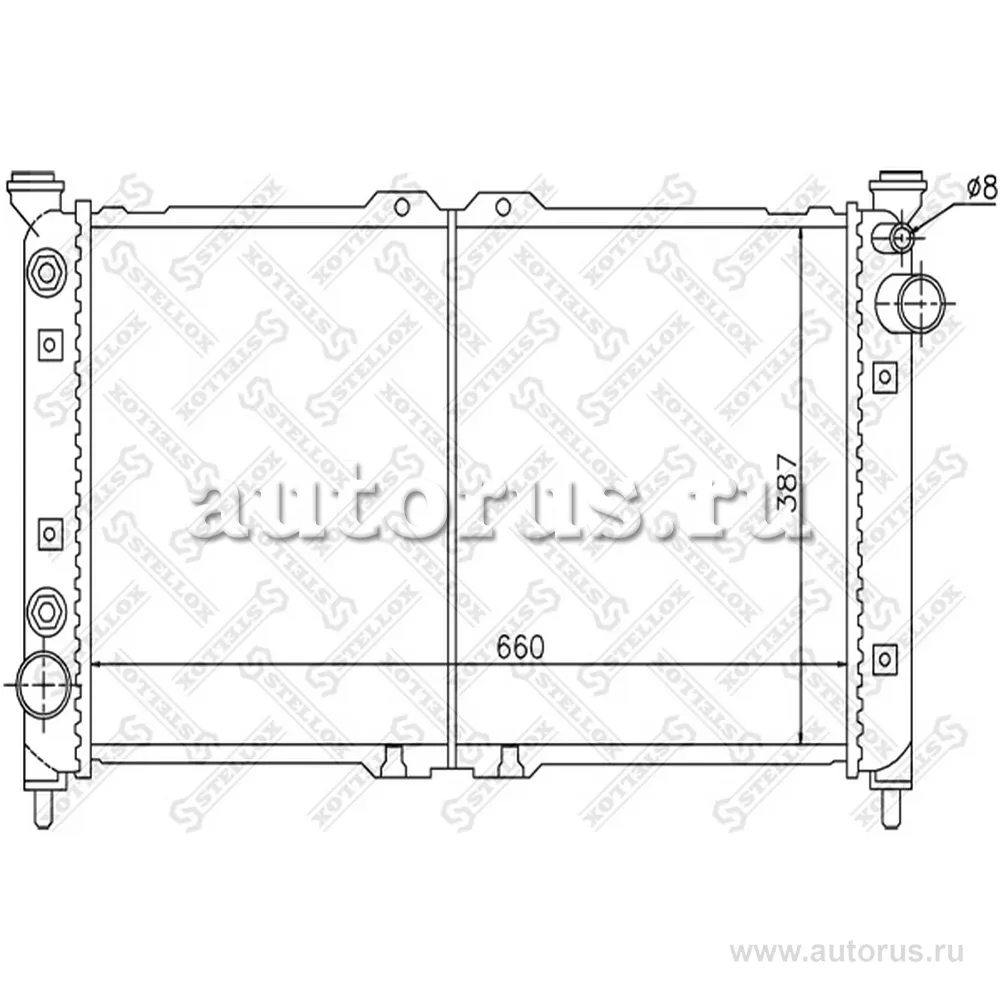 Радиатор системы охлаждения АКПП Mazda Xedos 9 2.3-2.5i 93> STELLOX 10-25836-SX