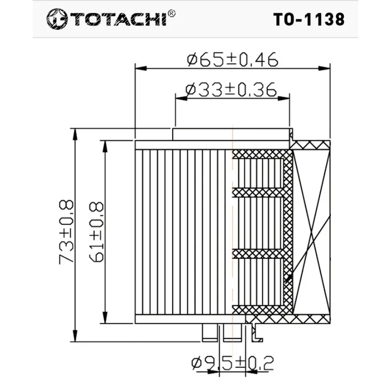 Фильтр масляный TOTACHI TO-1138 03C115 562 MANN HU 712/6X TOTACHI TO-1138
