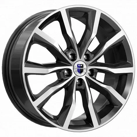 Диск литой R18 7.5J 5x108/60.1 ET47 КИК Портер Алмаз черный 81483