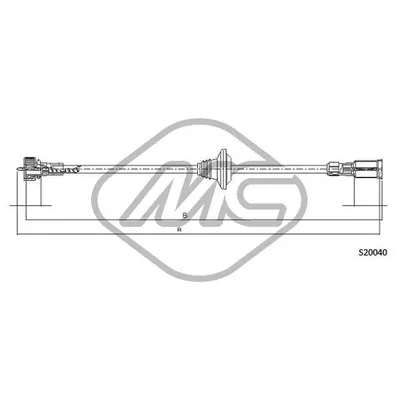 Трос спидометра OMEGA 1,8-2,0-2,3 (MOT.8V) MM. 1253 Metalcaucho 82447