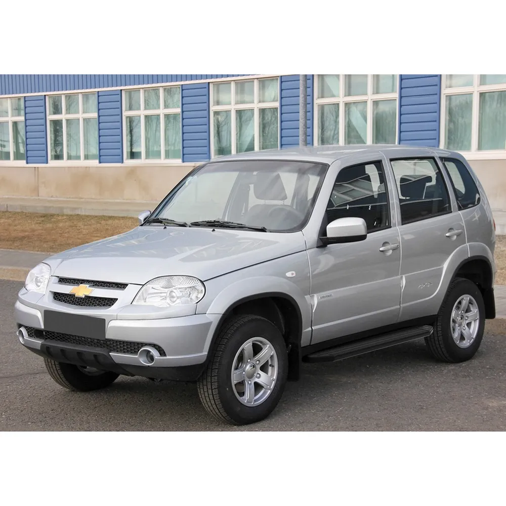 Порог-площадка Premium-Black A160ALB + комплект крепежа, RIVAL, Chevrolet Niva 2002-2009- Chevrolet Niva A160ALB.1001.2