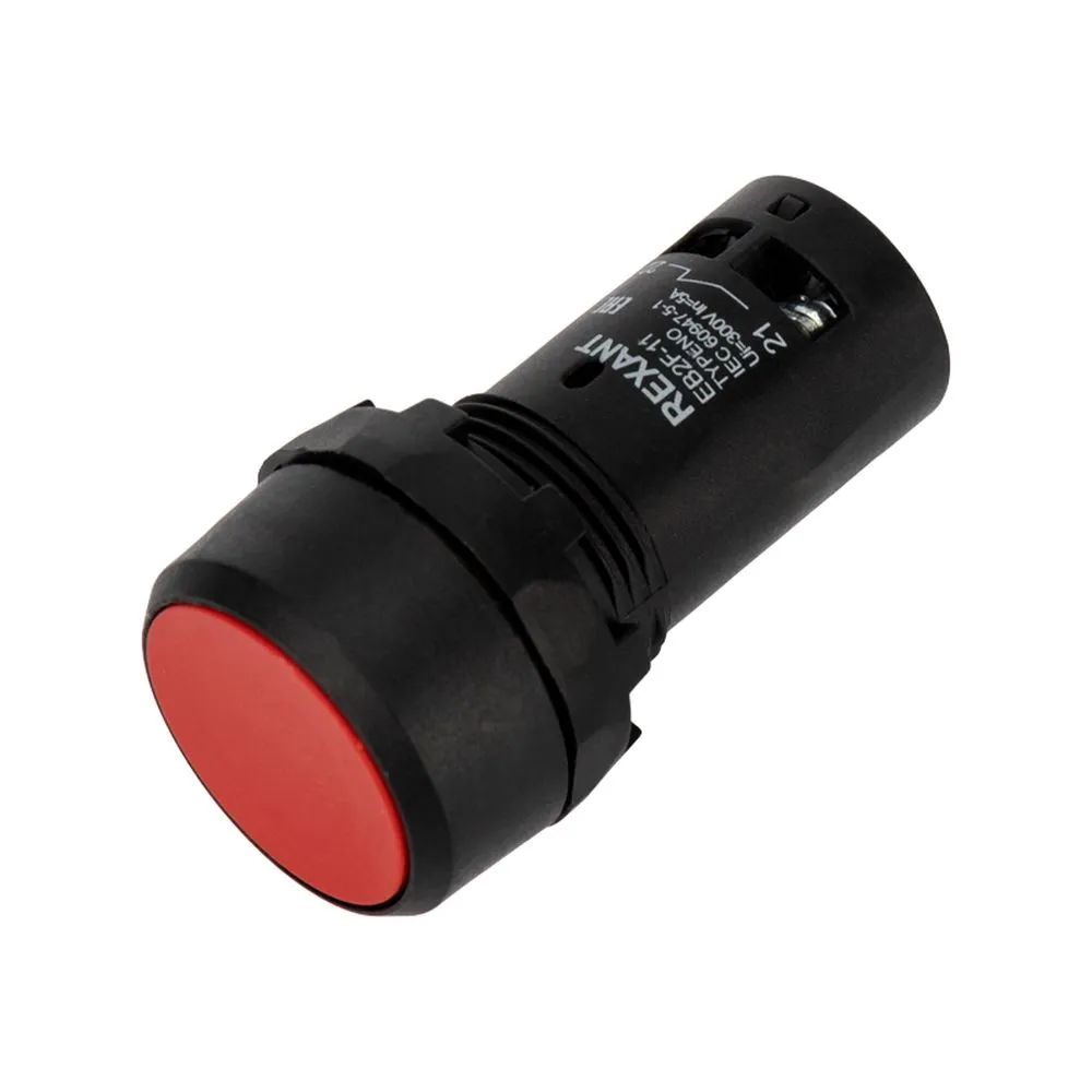 Кнопка EB22 возвратная красная NO+NC 300 В REXANT 36-5530
