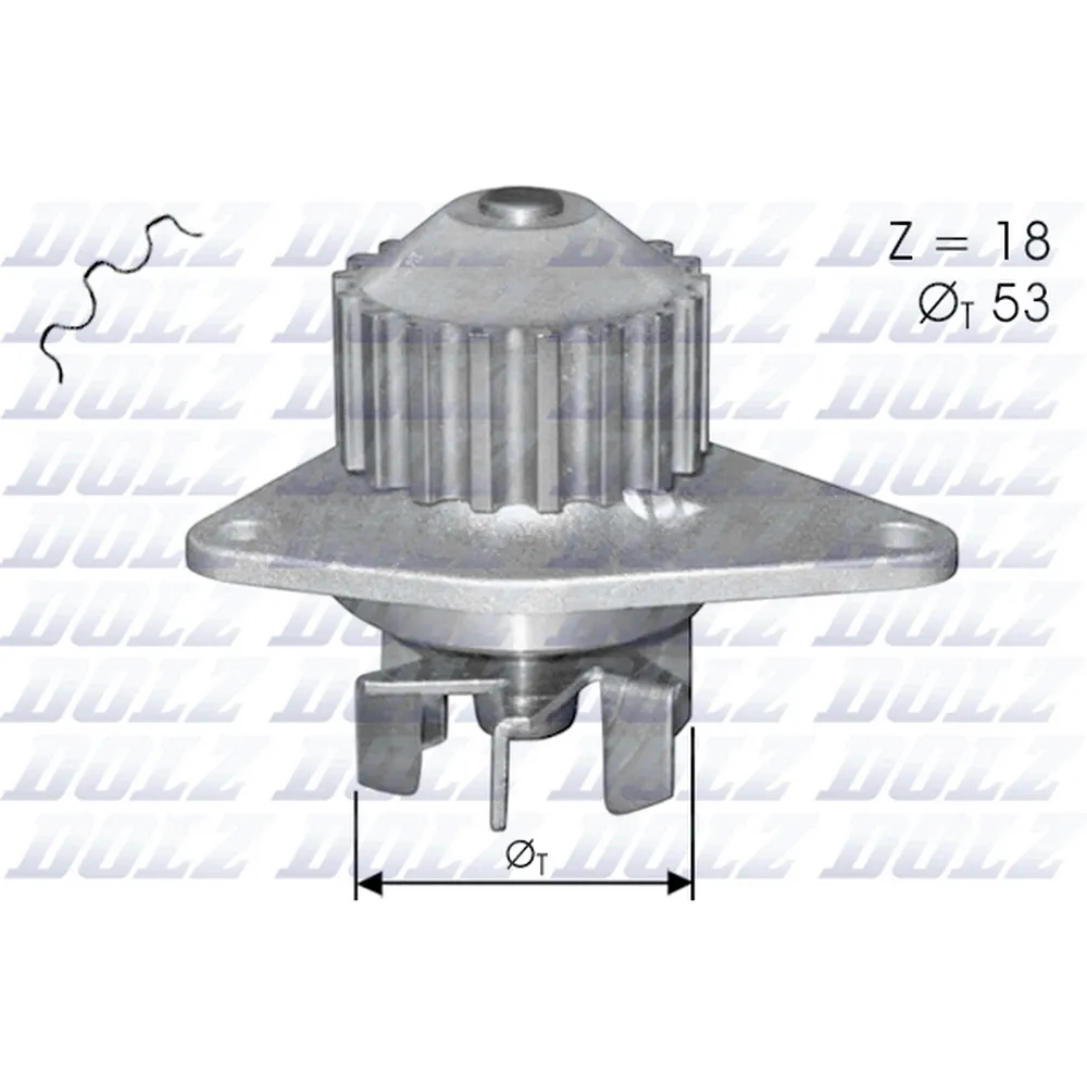 Помпа, водяной насос PEUGEOT 206/307 1.1/1.4L 98-05 /Ch Mt:3666766-> DOLZ C-114