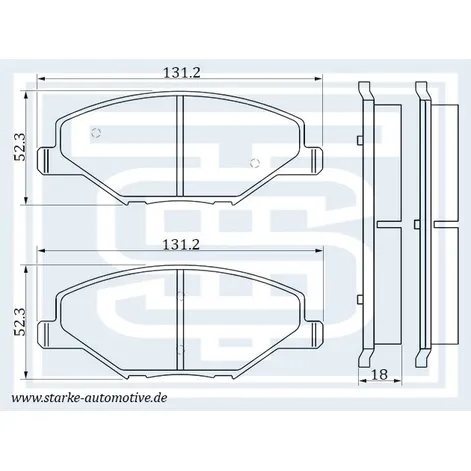 Колодки тормозные перед. VW POLO (6R) STARKE 173-502