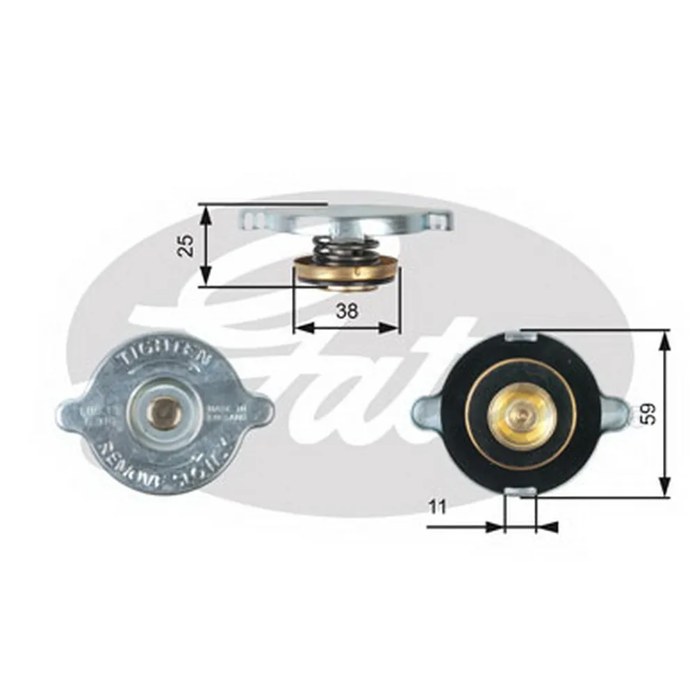 Крышка радиатора GATES RC122