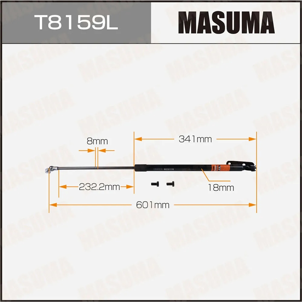 Упор багажника газовый MASUMA T8159L