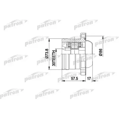 ШРУС внутр лев/прав к-кт VW: JETTA /BORA 98- АКПП кром PATRON PCV5002