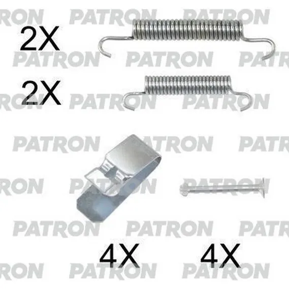 Комплект монтажный тормозных колодок барабанных CHRYSLER: PT CRUISER (PT_) 00-, PT CRUI PATRON PSRK0238