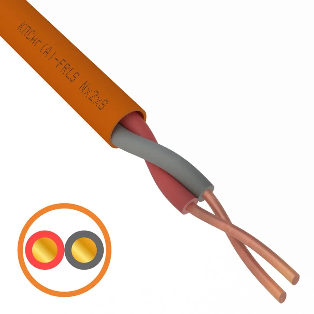 Кабель огнестойкий КПСнг(А)-FRLS 1x2x0,35 мм, бухта 200 м REXANT 01-4901