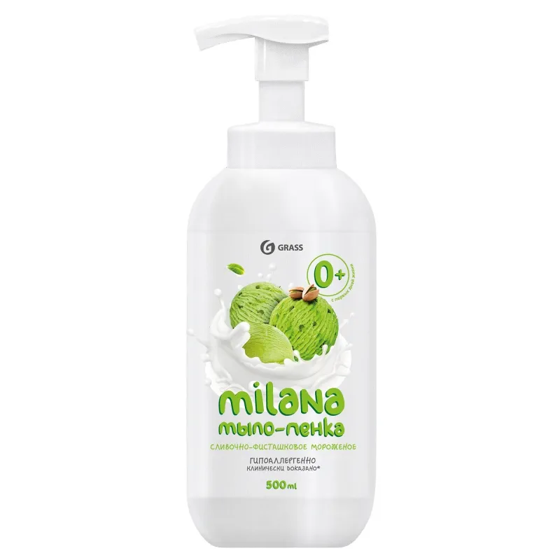 Мыло жидкое Grass Milana сливочно-фисташковое мороженое 500мл 1537407