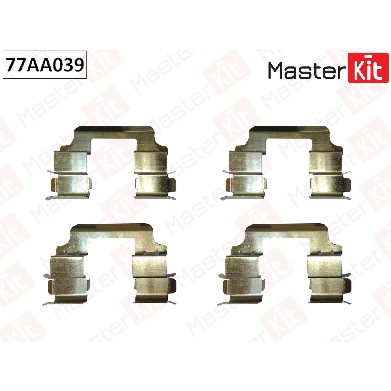 Комплект установочный дисковых колодок LAND ROVER DISCOVERY 07-04-09-09, ROVER RANGE ROVER 03-02- 77 MASTERKIT 77AA039