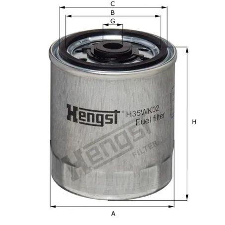 Фильтр топливный HENGST H35WK02D87